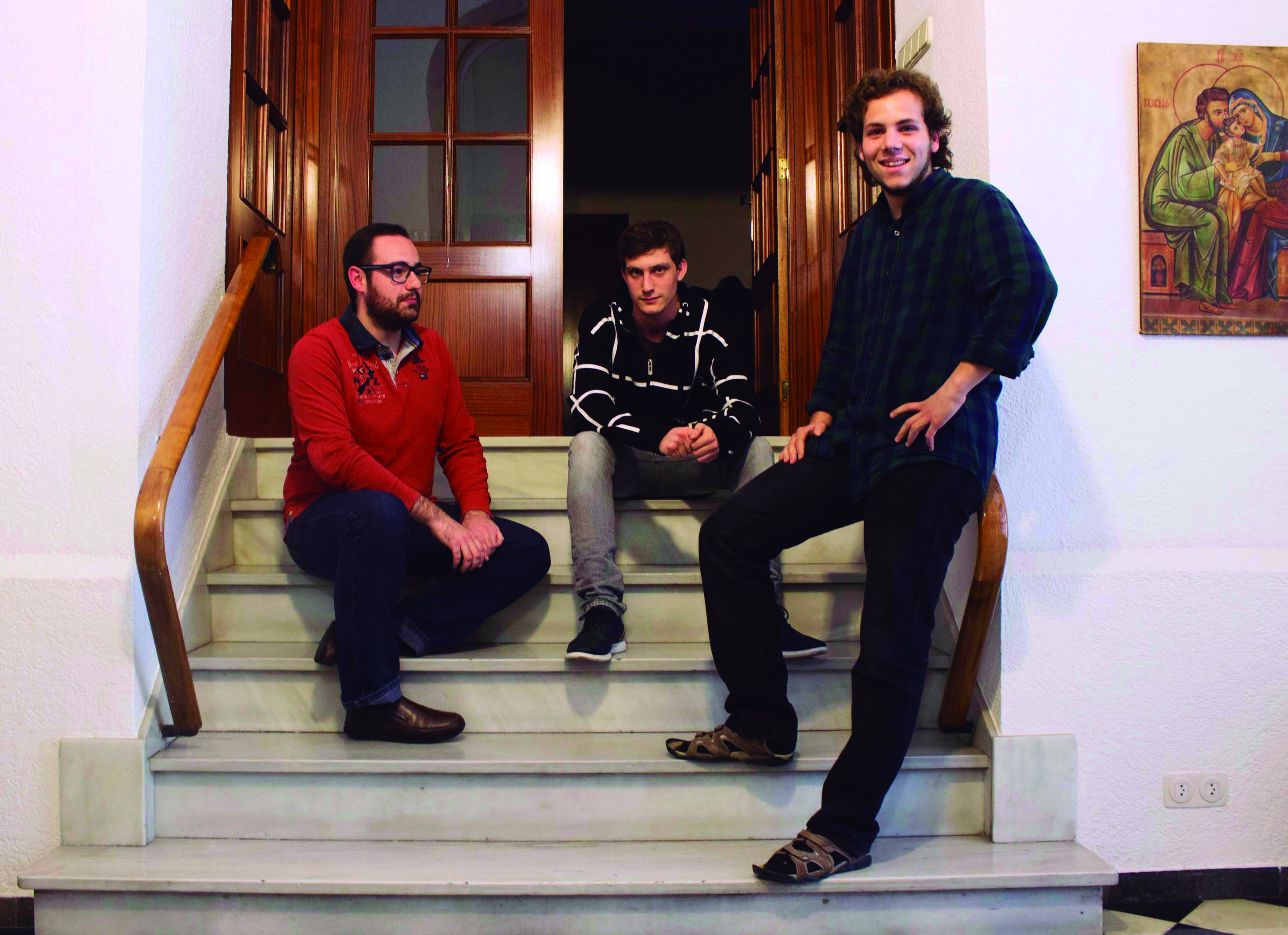 1a. Adrià, Íñigo y Santi. Seminari Interdiocesano